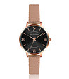 Розовозлатист дамски часовник с черен циферблат Marisol-0 снимка