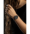 Розовозлатист дамски часовник с черен циферблат Marisol-1 снимка