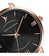 Розовозлатист дамски часовник с черен циферблат Marisol-3 снимка