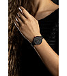 Дамски часовник в черно с розовозлатист корпус Marisol-1 снимка