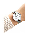 Сребрист дамски часовник с бял седеф Chandler-2 снимка