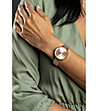 Дамски часовник в розовозлатист цвят и ефектен корпус Melissa-1 снимка