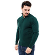 Тъмнозелен мъжки пуловер с памук от фино плетиво Chino-2 снимка