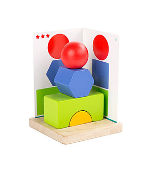 Дървена образователна играчка - Запознаване с геометрията снимка