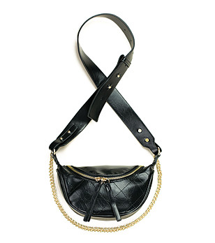 Черна дамска чанта за кръста Tori снимка