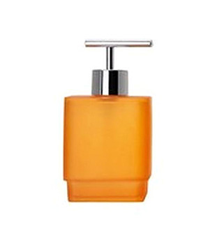 Оранжев диспенсър за течен сапун с матиран ефект Frost снимка
