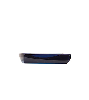 Прозрачна сапунерка в син нюанс снимка