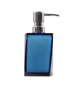 Диспенсър за течен сапун в син нюанс снимка