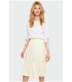 Пола в цвят крем с лен снимка