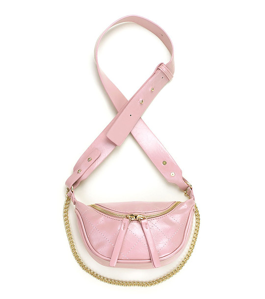 Розова дамска чанта за кръста Tori снимка