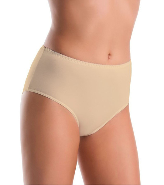 Памучни бежови бикини с висока талия Karra снимка