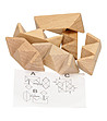 Комплект от 12 дървени 3D пъзели главоблъсканици-1 снимка
