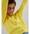 Жълта дамска жилетка с вълна Anadia-4 снимка