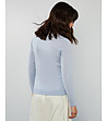 Дамски вълнен пуловер в светлосиньо Zosia-3 снимка