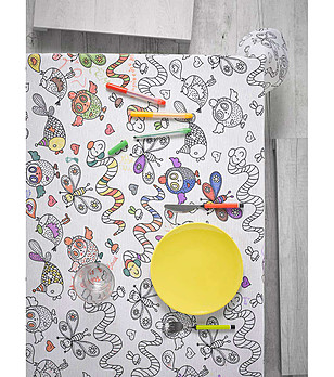 Комплект от 2 детски подложки за оцветяване Animal 30х40 см снимка