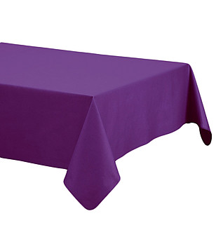 Лилава покривка за маса от памук и лен Lino 100х150 см снимка