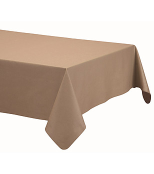 Покривка за маса от памук и лен в кафяв нюанс Lino 100х150 см снимка