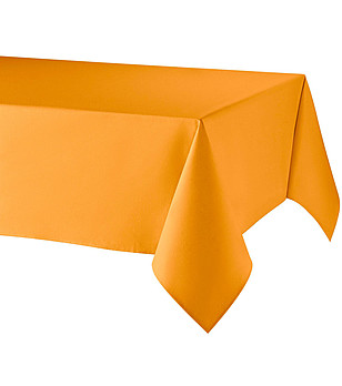 Оранжева тефлонова покривка за маса от памук и лен Lino 100х150 см снимка