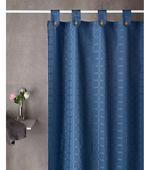 Синя завеса за баня Cuadros 140х180 см снимка