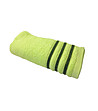 Светлозелена памучна хавлия с тъмнозелени кантове 30х50 см-0 снимка