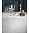 Бяла покривка за маса с флорални мотиви Martina 100x160 см-1 снимка
