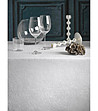 Бяла покривка за маса с флорални мотиви Martina 160x160 см-1 снимка