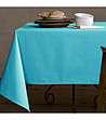 Покривка за маса в тюркоаз от памук и лен Lino 100х150 см-0 снимка