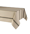 Бежова памучна тефлонова покривка на сиви райета Leto 100х150 см-0 снимка