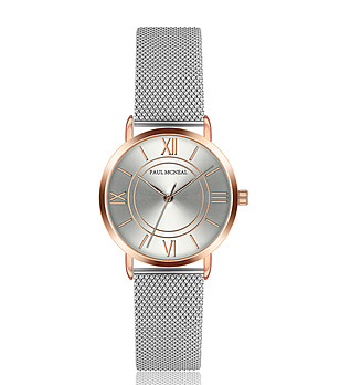 Дамски часовник в сребристо и розовозлатисто Abena снимка