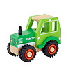 Зелен малък дървен трактор-0 снимка