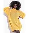 Жълта плетена рокля Inetta-3 снимка