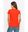 Червена дамска памучна тениска Alva-1 снимка