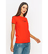 Червена дамска памучна тениска Alva-4 снимка