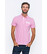 Розова памучна мъжка блуза с джоб Grady-4 снимка