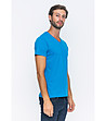 Синя памучна мъжка тениска Brent-2 снимка