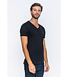 Черна памучна мъжка тениска Brent-3 снимка