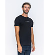 Памучна мъжка черна тениска Nestor-2 снимка