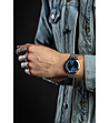Мъжки часовник в сребристо със син циферблат Abelard-1 снимка