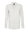 Бяла памучна мъжка риза с принт Aden-4 снимка