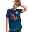 Синя памучна мъжка тениска The Giftfather-0 снимка