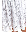 Памучна бяла пола с перфорации Tosia-3 снимка