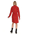 Рипсена рокля в червено Libby-1 снимка