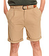 Бежов памучен мъжки къс панталон Clark-3 снимка