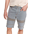 Сиви памучни мъжки къси дънки Dendi-3 снимка