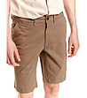 Памучен мъжки къс панталон в бежов нюанс Vinsent-4 снимка