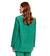 Зелено дамско сако с кадифен ефект Mercy-1 снимка
