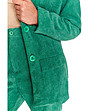 Зелено дамско сако с кадифен ефект Mercy-4 снимка