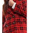 Дамско сако на каре в черно и червено Rosie-3 снимка