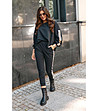 Черен памучен комплект от блуза и панталон Emala-0 снимка