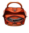 Оранжева дамска чанта с кафяви дръжки Mona-3 снимка